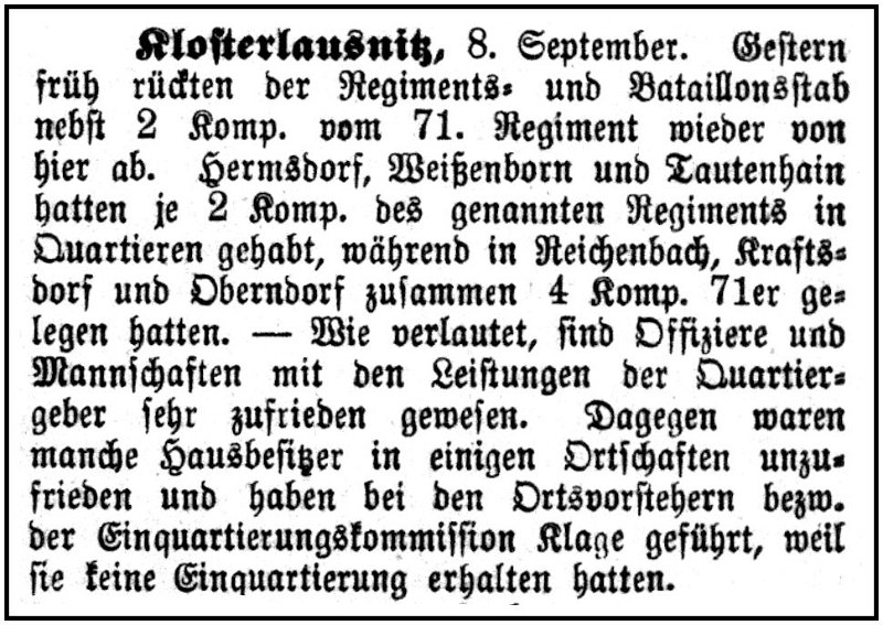 1892-09-08 Kl Einquartierung